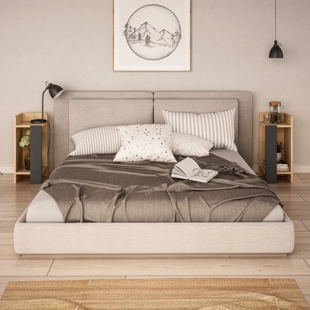 Stolik nocny Elos Oak, 2 szt.
