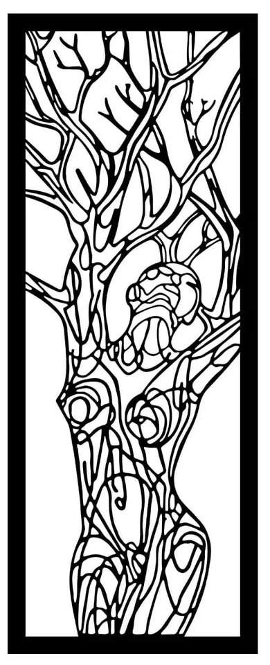 Metalowa dekoracja ścienna 20x51 cm – Wallity