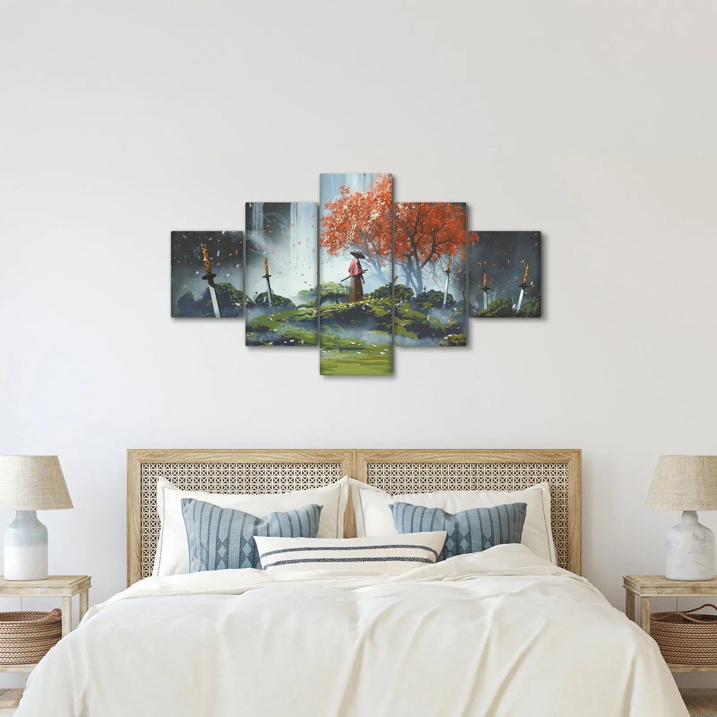 Obraz - Ilustracja przedstawiająca Ogród Mieczy (125x70 cm)