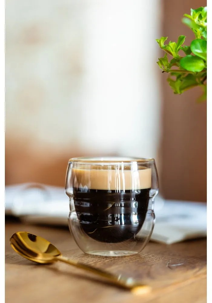 Szklane filiżanki na espresso/z podwójną ścianką zestaw 2 szt. 70 ml Sferico – Vialli Design