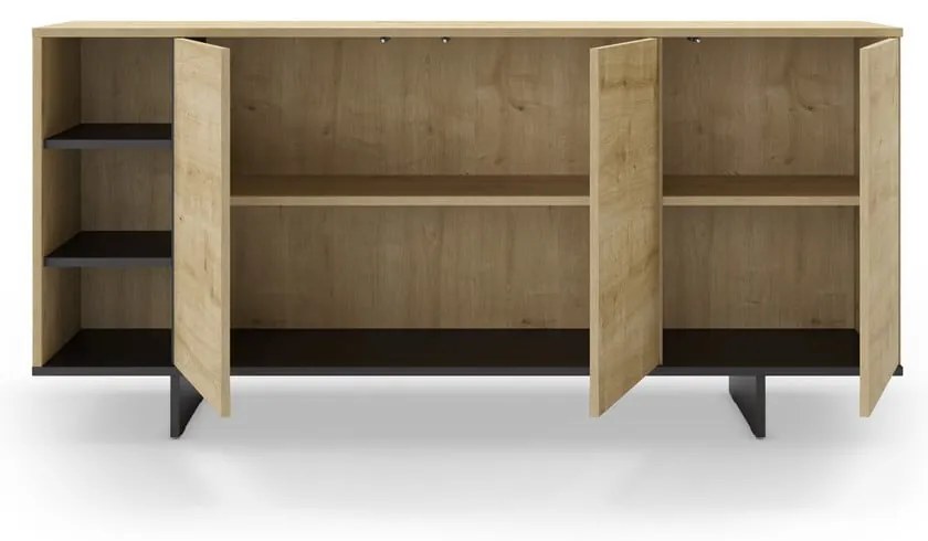 Niska komoda w dekorze dębu 170x80 cm Cequoia – Marckeric
