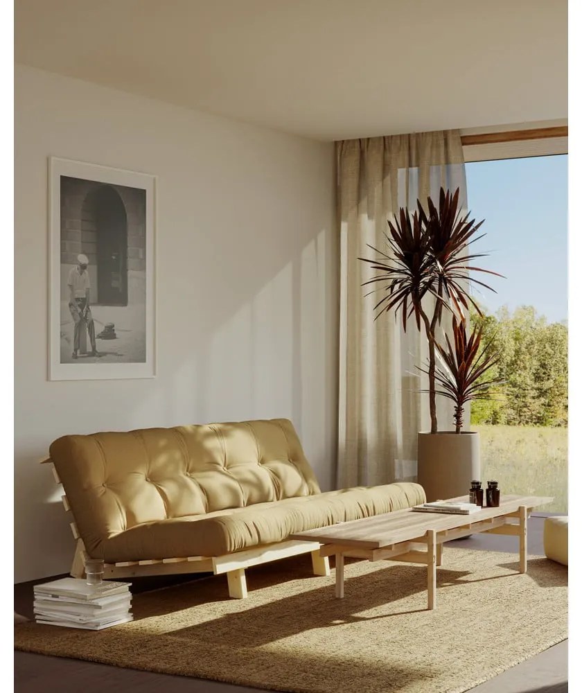 Sofa rozkładana Karup Design Lean Raw Beige