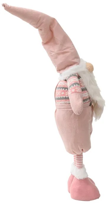 Dekoracyjny skrzat GNOME 90 cm, różowy