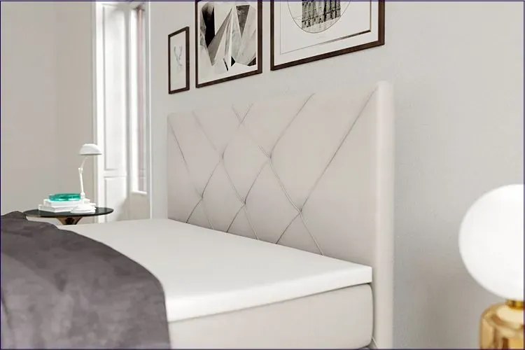 Pojedyncze łóżko boxspring Sempre 90x200 - 40 kolorów
