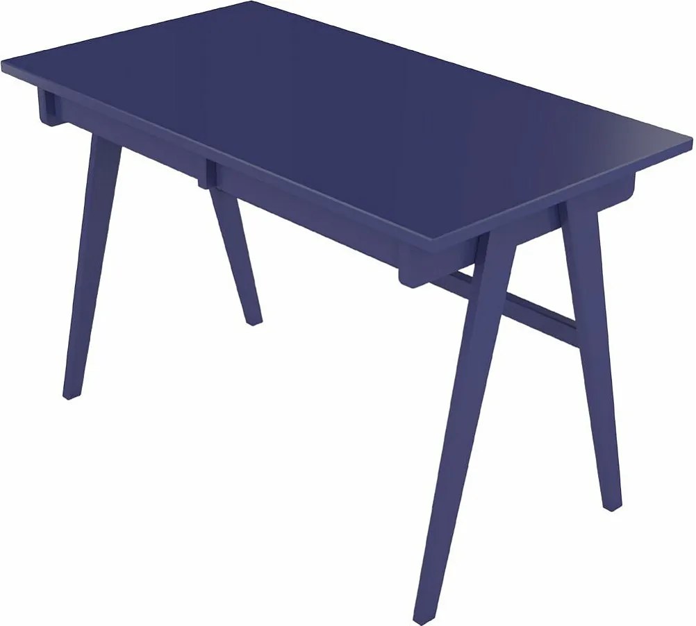 Drewniane biurko z szufladami Visby EDDA / granat szlachetny