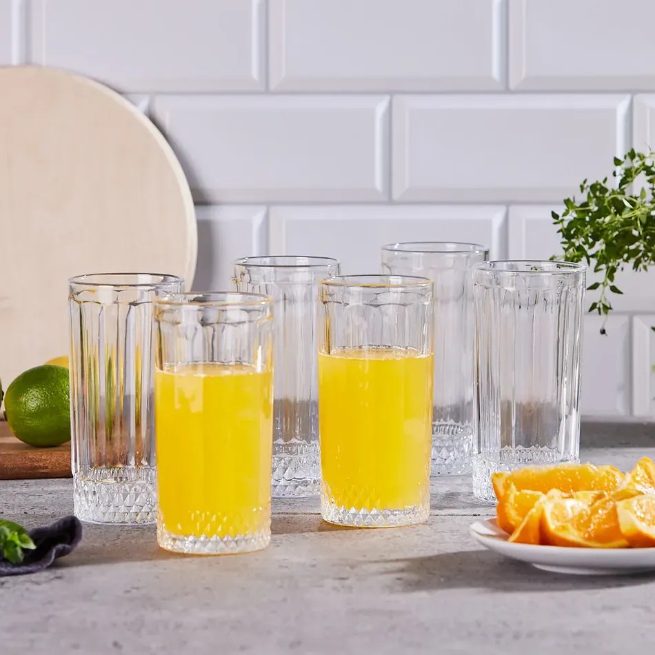 Altom Zestaw wysokich szklanek Luca 360 ml, 6 szt., L