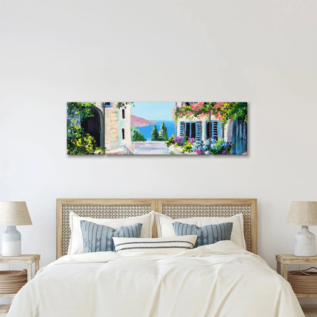 Obraz - Grecka aleja, obraz olejny (170x50 cm)