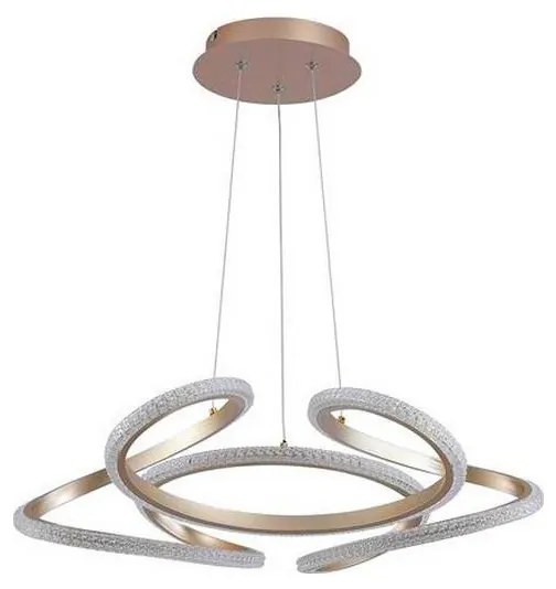 Searchlight 66110CP - ściemnialny żyrandol LED na lince DOODLE LED/40W/230V mosiężny