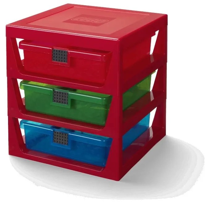 Czerwony organizer z 3 szufladami Storage - LEGO®