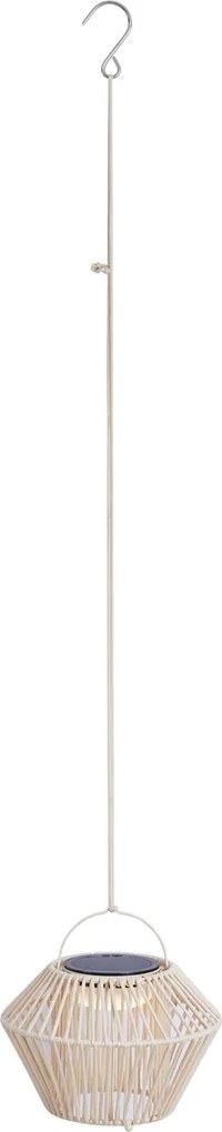 Lampa stołowa w stylu bohemy beżowa z LED, 3-stopniowy ściemniacz, IP54, ładowana solarnie - Duco