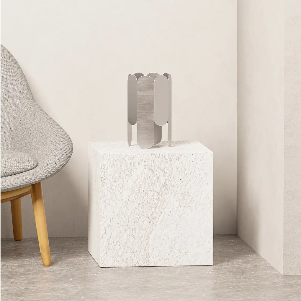 Stolik pomocniczy z marmuru – biały – Dove