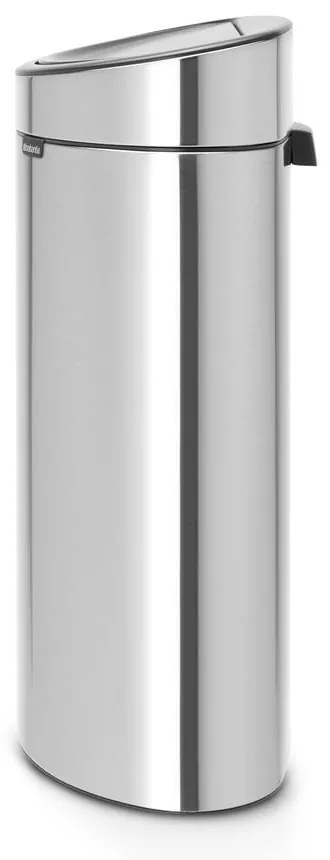 Stalowy kosz na śmieci do segregacji odpadów otwierany na dotyk w kolorze matowego srebra 33 l Touch Bin Recycle – Brabantia