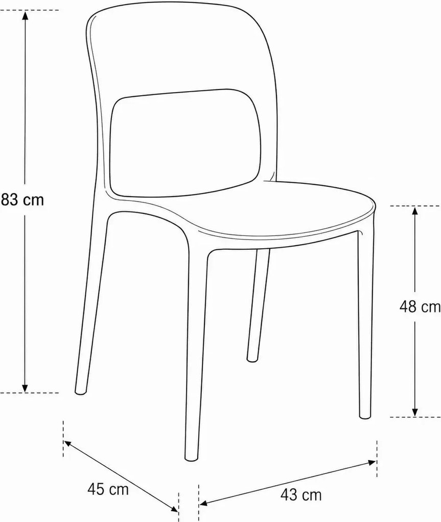 Zielone minimalistyczne krzesło sztaplowane szałwia H5-Z34