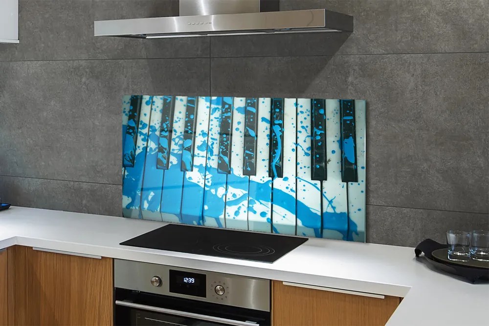 Szklany Panel Artystyczna Wizja Pianina