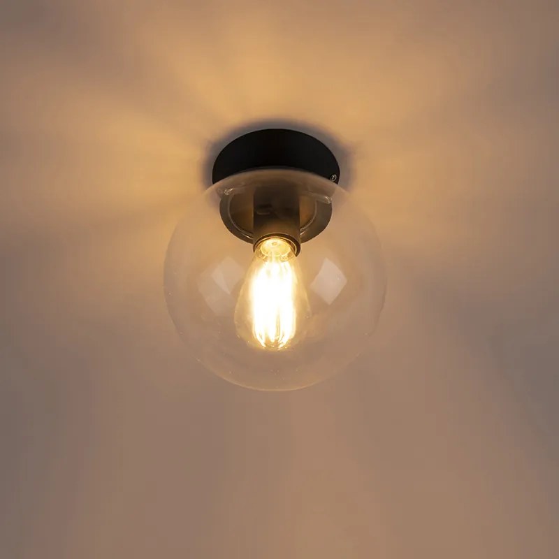 Lampa sufitowa art deco czarna - Pallon