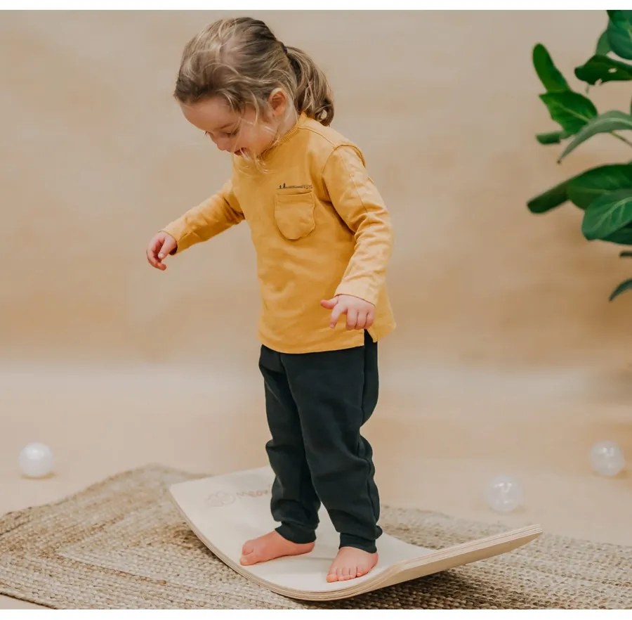 Deska do balansowania 64x30cm dla dzieci drewniany balance board - meowbaby®