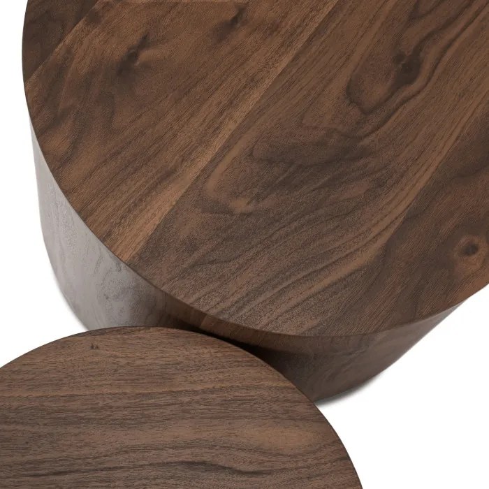 Zestaw Stolików Kawowych LEILA 38 cm/48 cm Orzech Loft