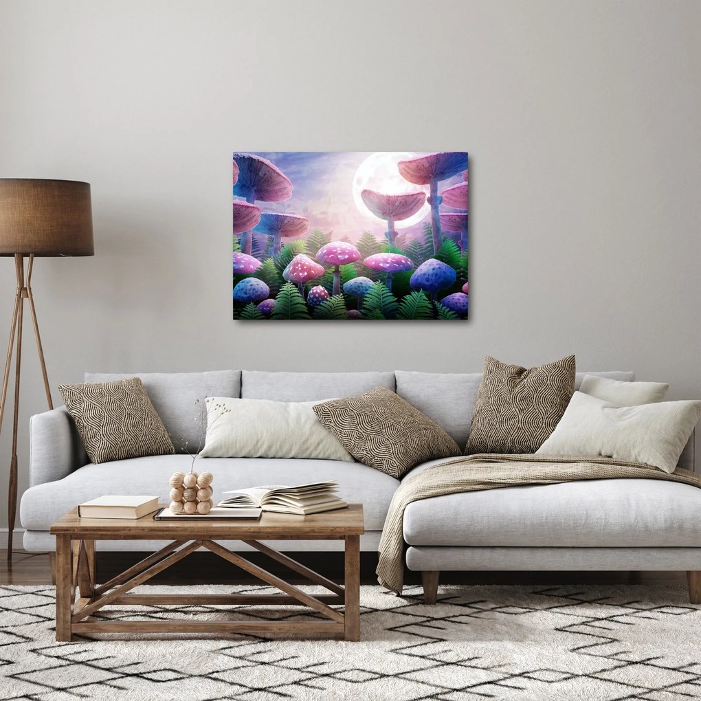 Obraz - Grzyby w pełni księżyca, grafika (70x50 cm)