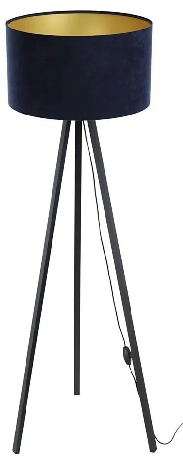 Lampa stojąca STANDART 1xE27/60W/230V niebieska/wenge
