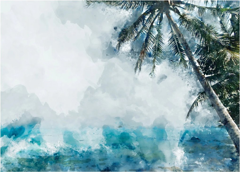 Obraz palmy nad morzem (70x50 cm)