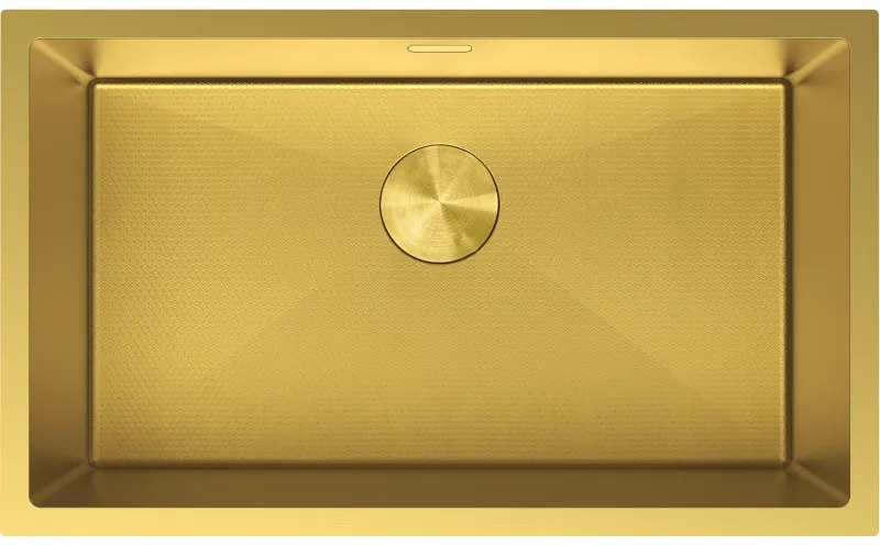 Mexen Trixo zlewozmywak stalowy 1-komorowy 750 x 440 mm, złoty HC - 6415751000-55HC