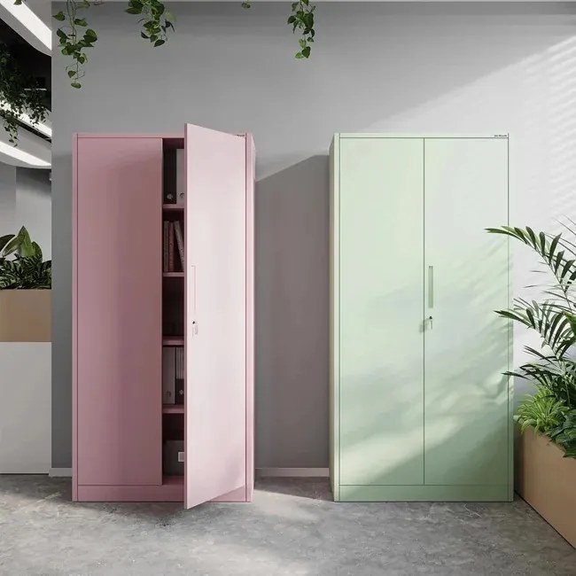 Szafa biurowa Fresh Style Jan H 90x40x195 cm pudrowy róż