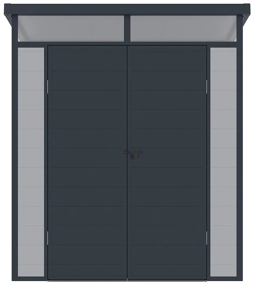 Schowek ogrodowy z szarej żywicy 3,65 m² z podłogą - MINARO