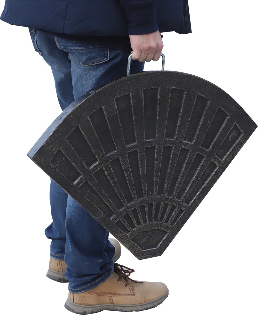 Outsunny Obciążniki do Parasoli Przeciwsłonecznych Półokrągłe Brąz 30kg 2 sztuki | Aosom PL