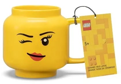 Żółty ceramiczny kubek dla dzieci 530 ml Head – LEGO®