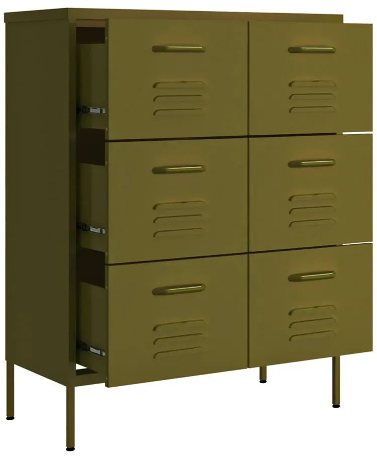 Oliwkowa szafka garażowa na narzędzia R1-D81