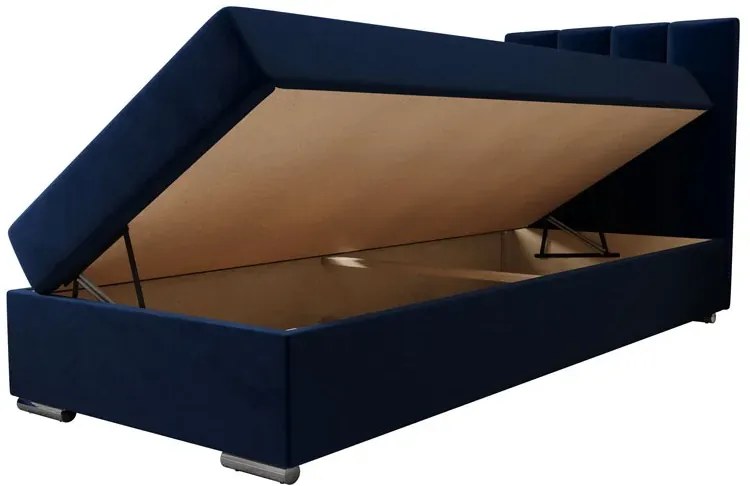Pluszowe łóżko jednosobowe z zagłówkiem 80x200 C1-B17