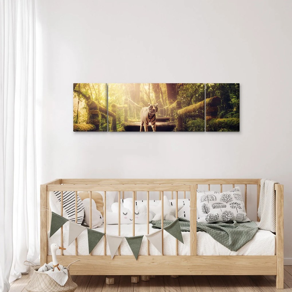 Obraz tygrysa w dżungli (170x50 cm)