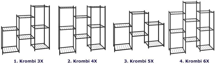 Metalowy stojak na kwiaty - Krombi 3X