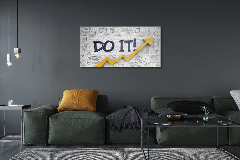Obraz na szkle Do it napis