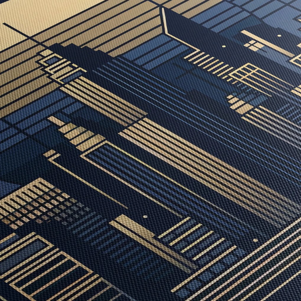 Obraz – Geometryczne miasto (170x50 cm)