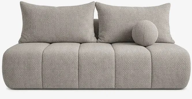 Sofa z Funkcją Spania SARIA Jasnoszara Szenil Nowoczesna