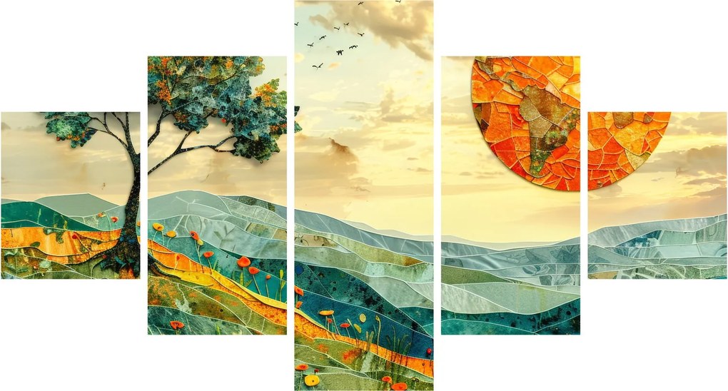 Obraz - Ilustracja krajobrazu (125x70 cm)