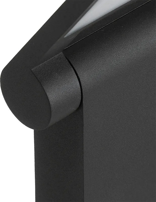 Nowoczesny słup ogrodowy antracytowy 60 cm z LED IP54 - Zane