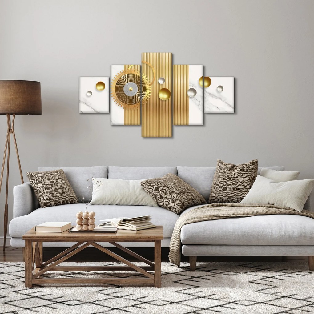 Obraz - Perły na marmurze (125x70 cm)