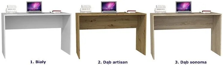 Nowoczesne proste biurko dąb artisan - Selex 2X