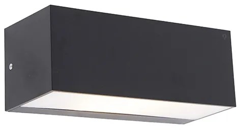 Nowoczesna lampa ścienna czarna IP54 - Houks