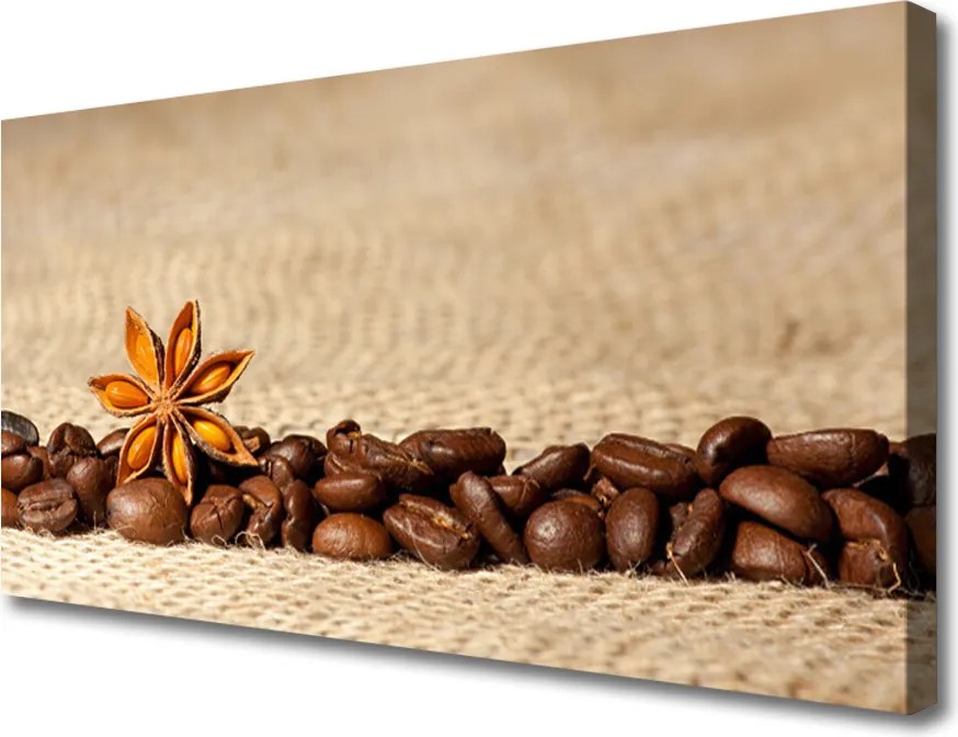 Zdjęcie na płótnie Kawa Ziarnista w Detalu