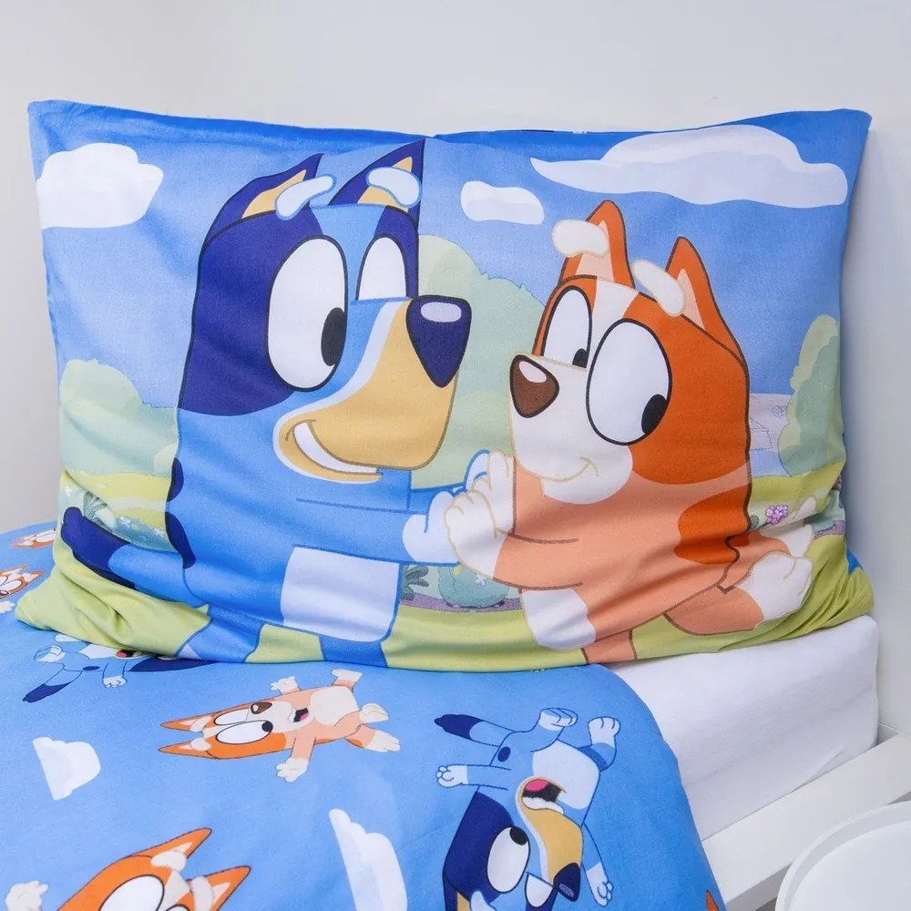 Bawełniana pościel dziecięca jednoosobowa 140x200 cm Bluey – Jerry Fabrics