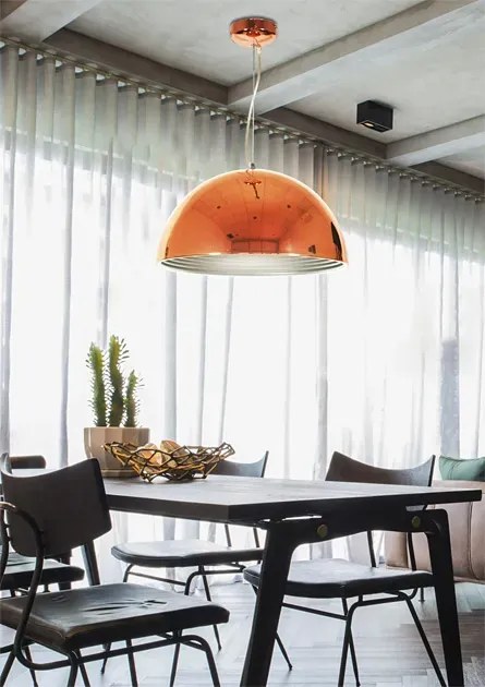 Miedziana metalowa lampa wisząca - D154 C6-E72