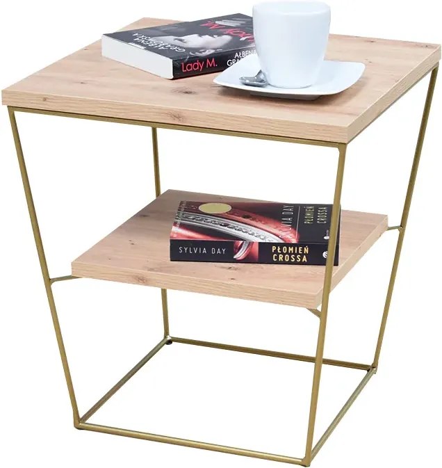 Stolik kawowy z półką dąb artisan F7-P02
