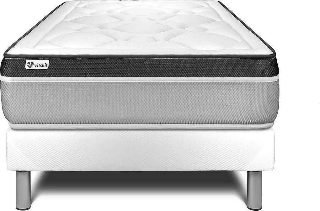 lózka z materacem VITAL ERGO 120 x 190 cm Rama lózka Bialy