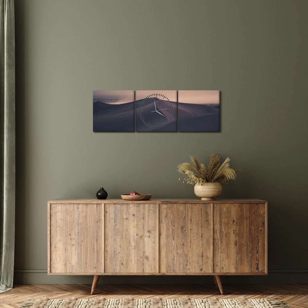 Obraz - Wydmy piaskowe (z zegarem) (90x30 cm)