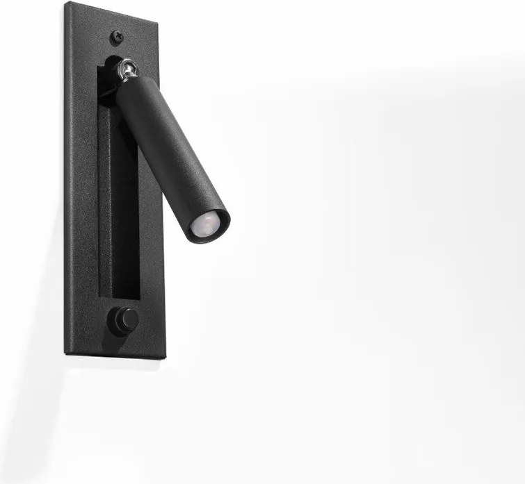 Czarny metalowy kinkiet Chimery – Sollux