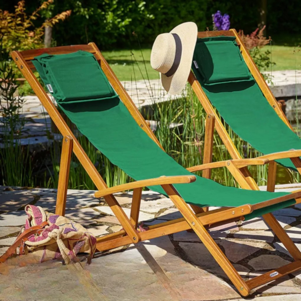 Leżak ogrodowy SIENA, 60x94cm, zielona Casaria