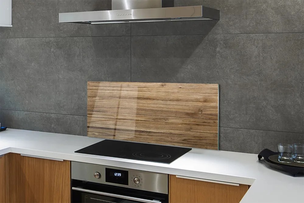 Szklany Panel Drewniana Struktura Ścienna